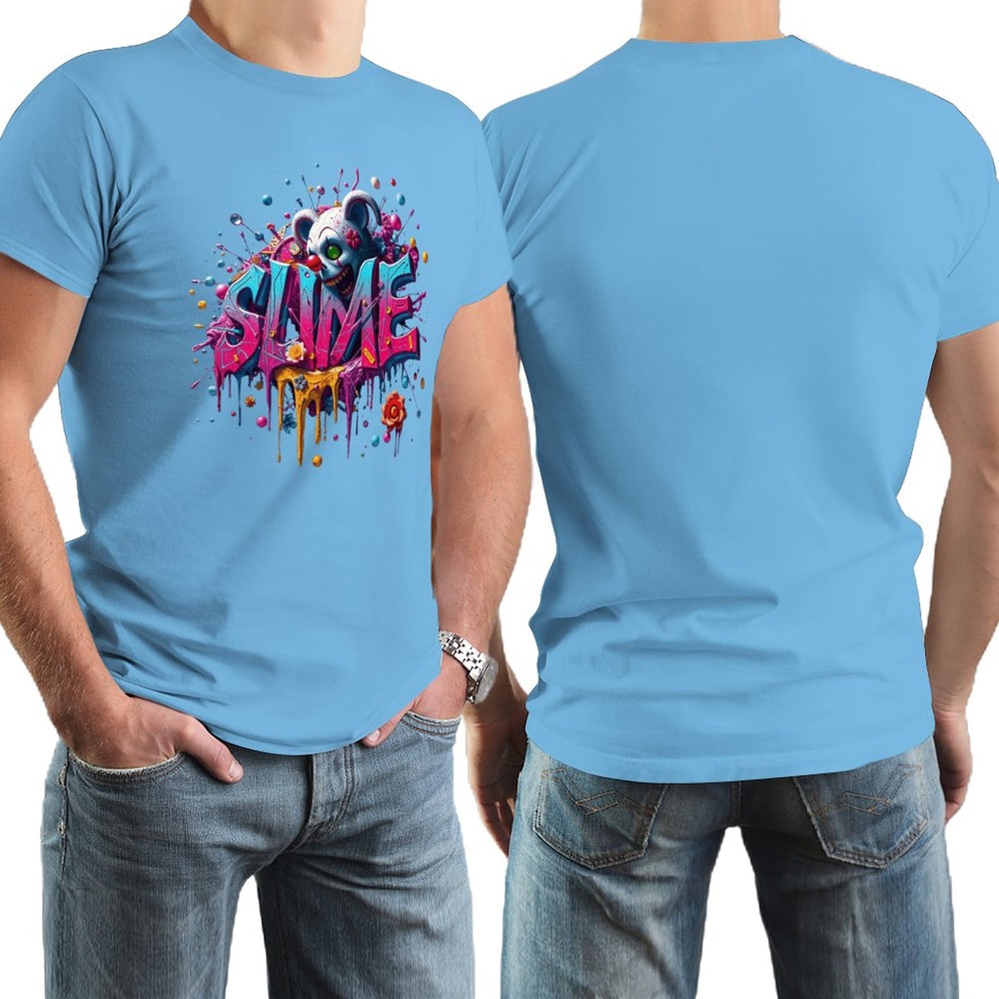 Munsieur New Skool Tee for Men – "Slime" Graphic Streetwear Tee