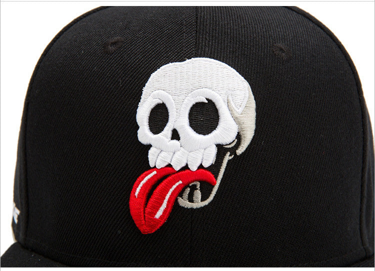 Hip Hop Edge Fashion Skull Embroidery Baseball Hat