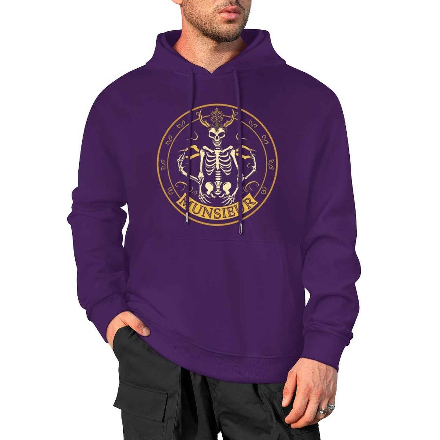 Munsieur Shadow Reaper: Luxe Skull Hoodie for Men - Munsieur