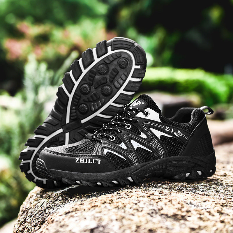 Men's Trekkers Outdoor Casual Lightweight Breathable Hiking Black Sports Shoes