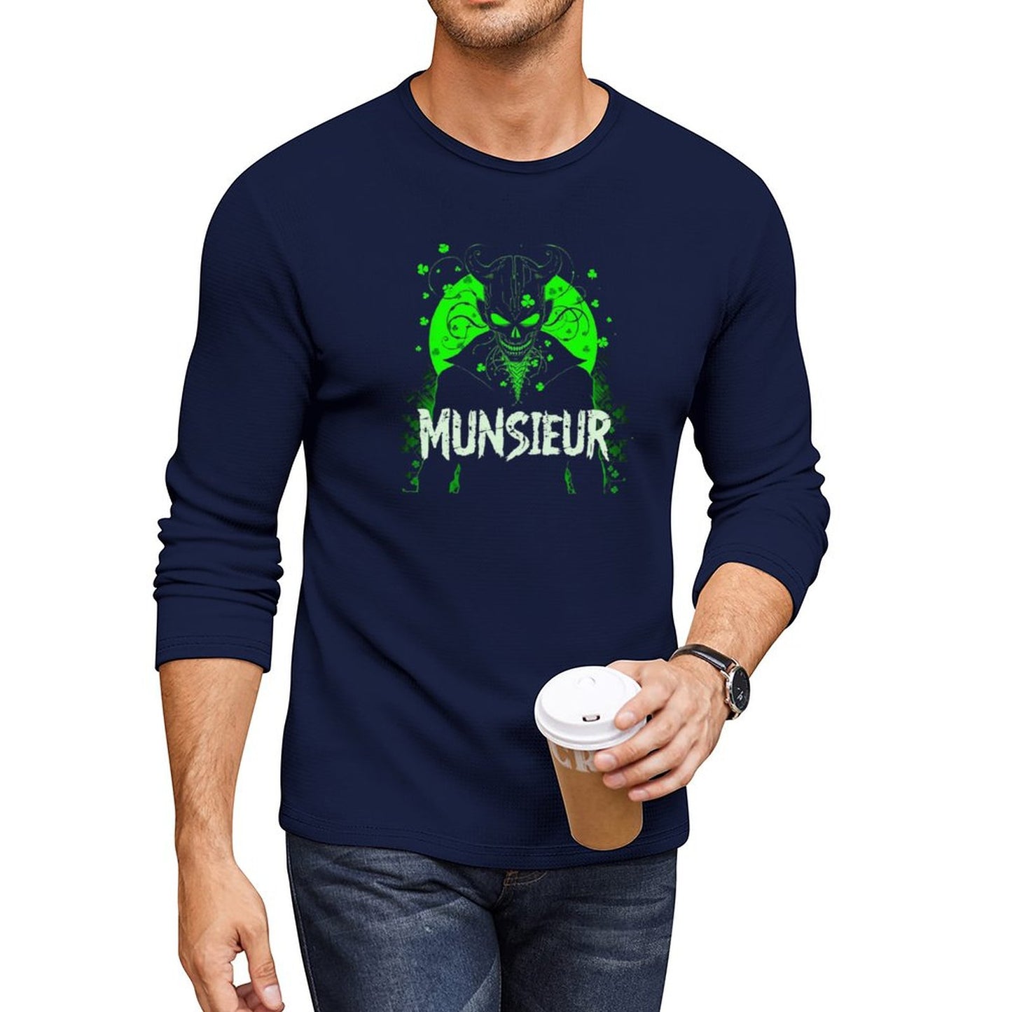 Munsieur St. Patrick's Day Collection for Men – "Irish Gold" Shamrock Hustler Tee