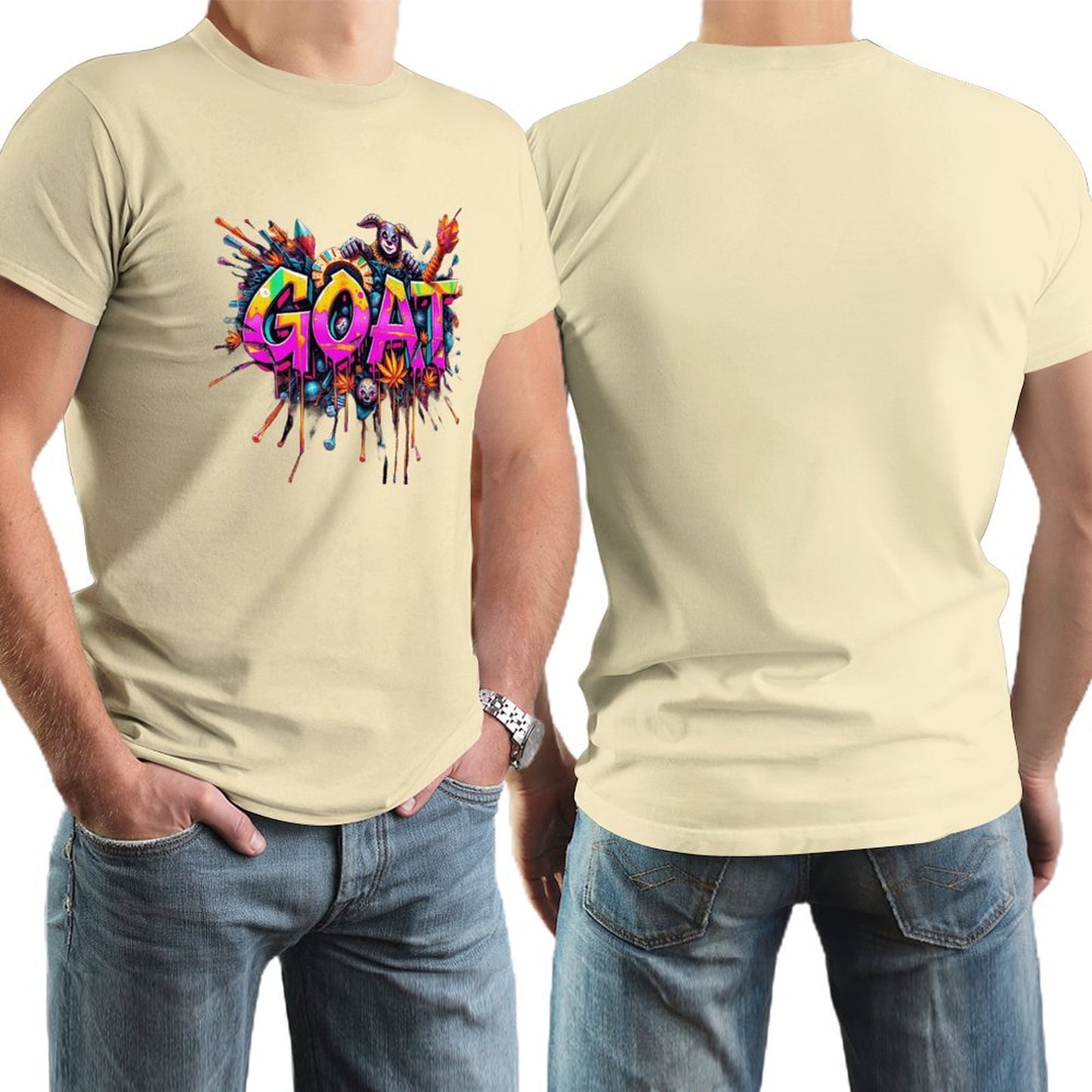 Munsieur New Skool Tee for Men – "GOAT" Elite Legacy Streetwear Tee