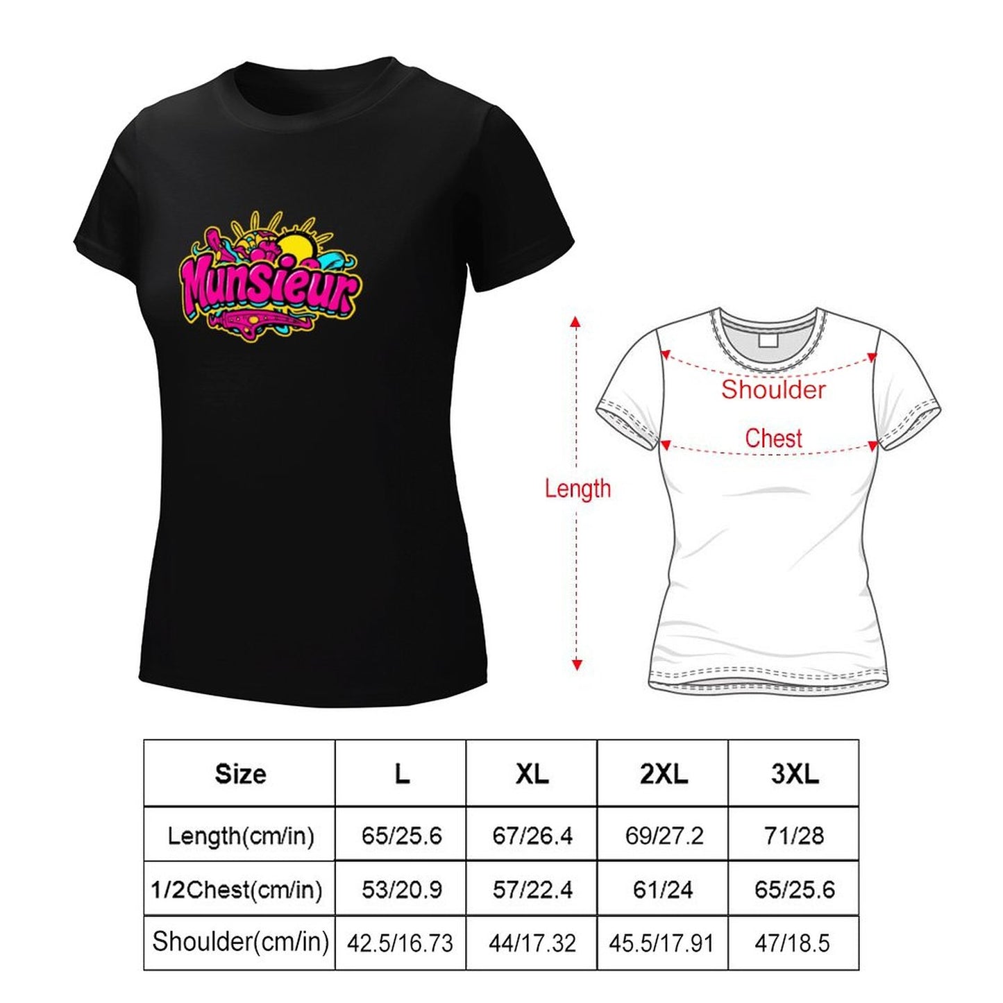 Munsieur Brand T-Shirts for Women "Candy Land" Streetwear Design for Her