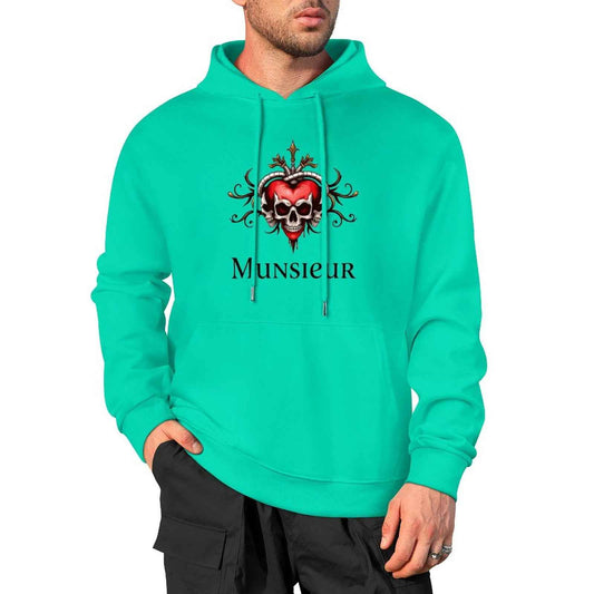 Munsieur Deadly Love: Skull Hoodie for Men - Munsieur