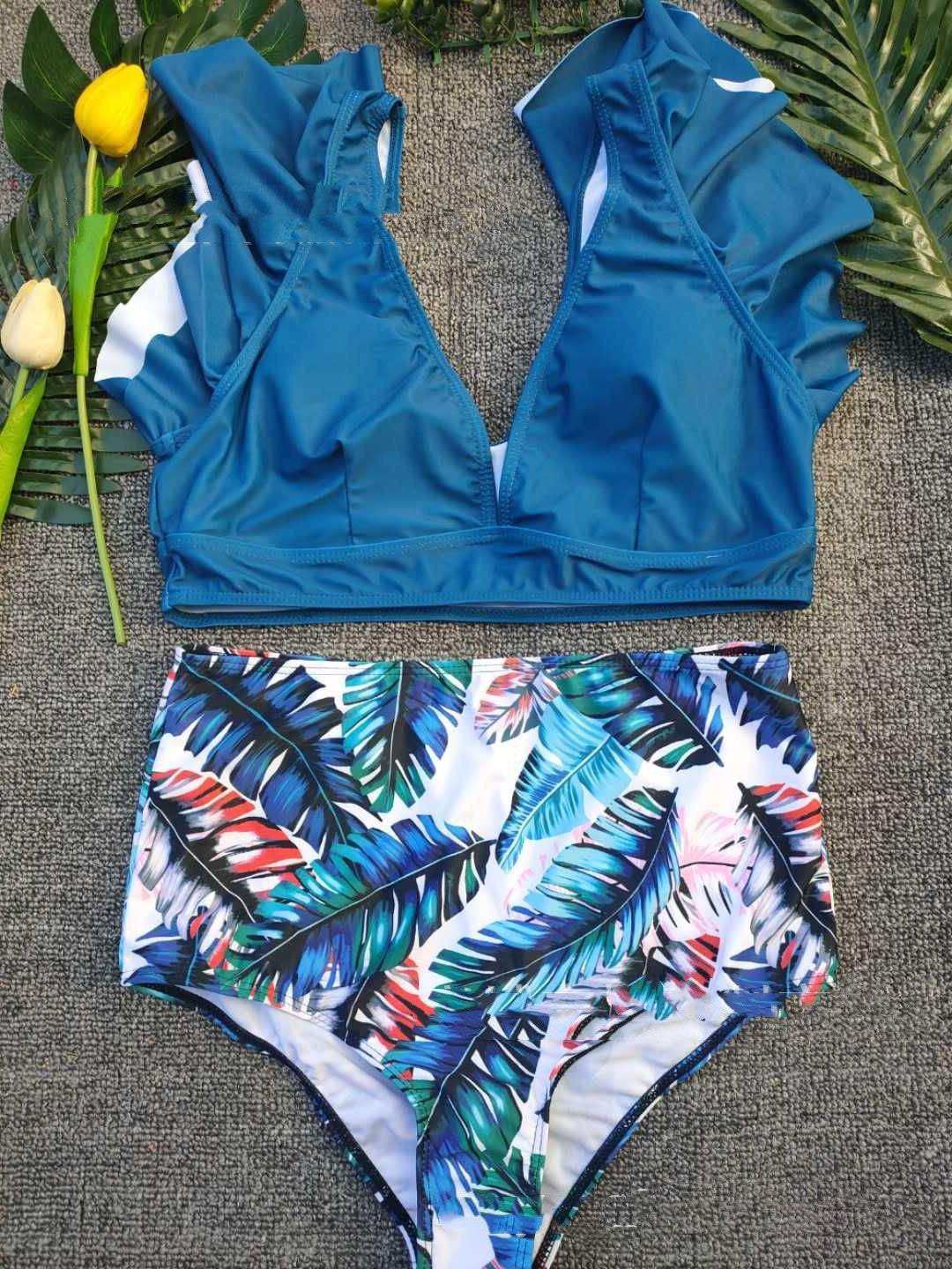 Sexy Swimsuit Printed Split Bikini Swimsuit Women's Swimwear