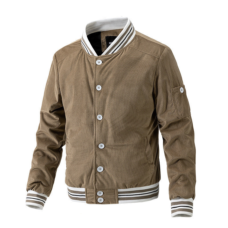 Men's Autumn And Winter Corduroy Coat Trendy Long-Sleeve