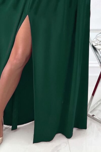 Slit Surplice Long Sleeve Maxi Dress - Munsieur