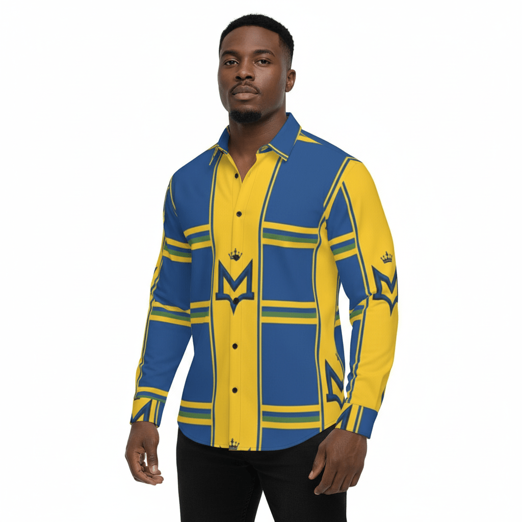 MUNSIEUR All - Over Print Men's Long Sleeve Tee Cotton - Munsieur