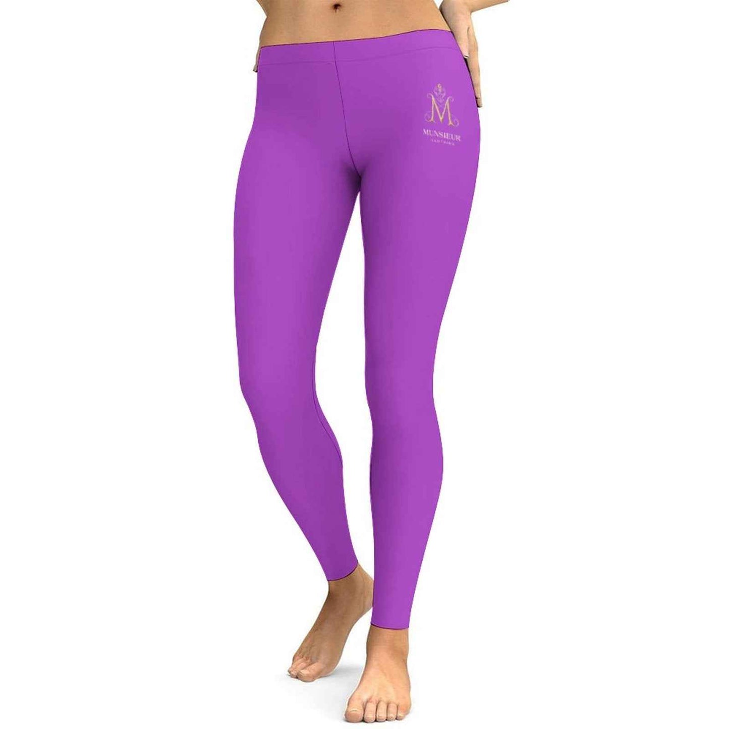 Munsieur Fashion Leggings in Vibrant Purple - Munsieur