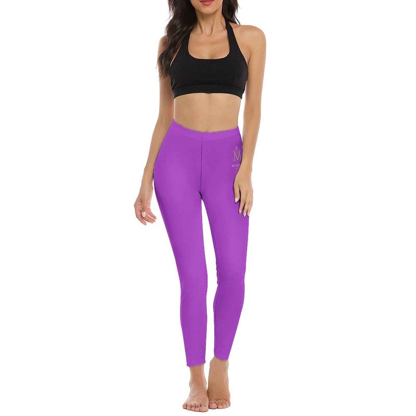 Munsieur Fashion Leggings in Vibrant Purple - Munsieur