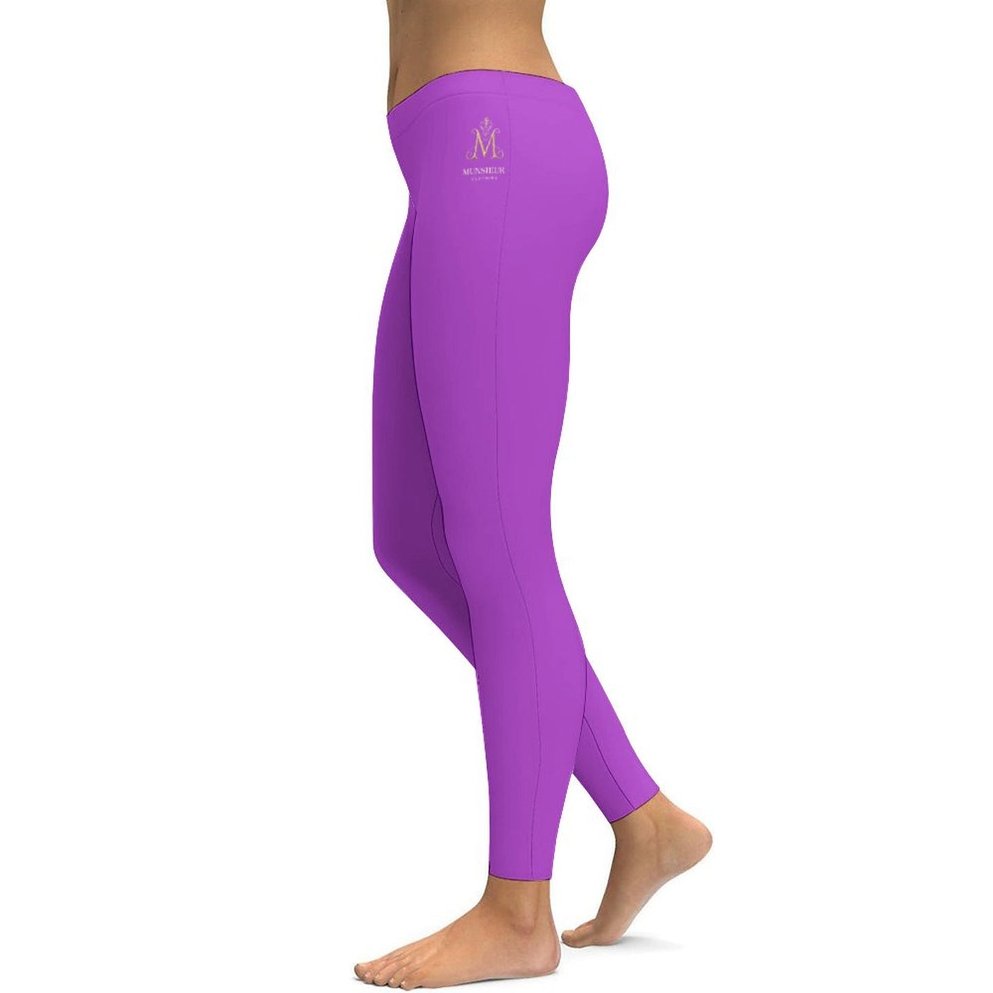 Munsieur Fashion Leggings in Vibrant Purple - Munsieur
