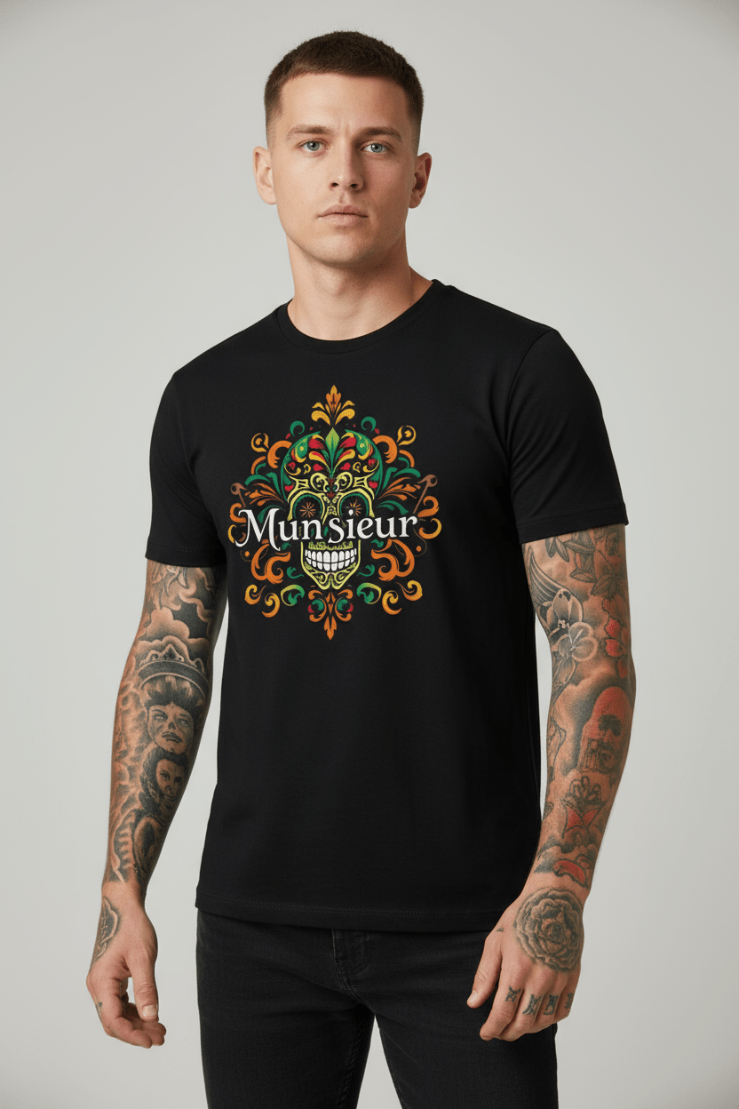 MUNSIEUR Mardi Gras Collection Gildan Cotton Tee - Munsieur