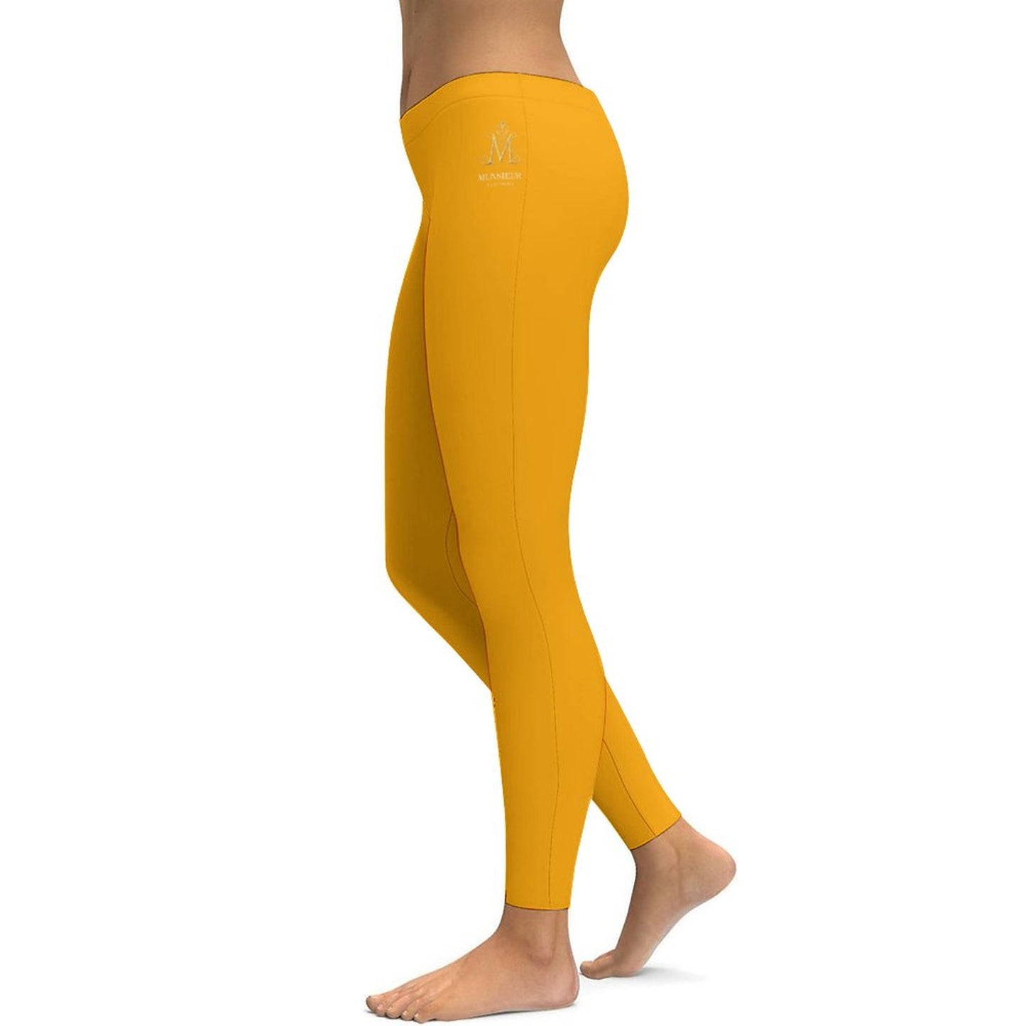 Munsieur premium leggings in vibrant yellow with a sleek design for active and comfortable wear