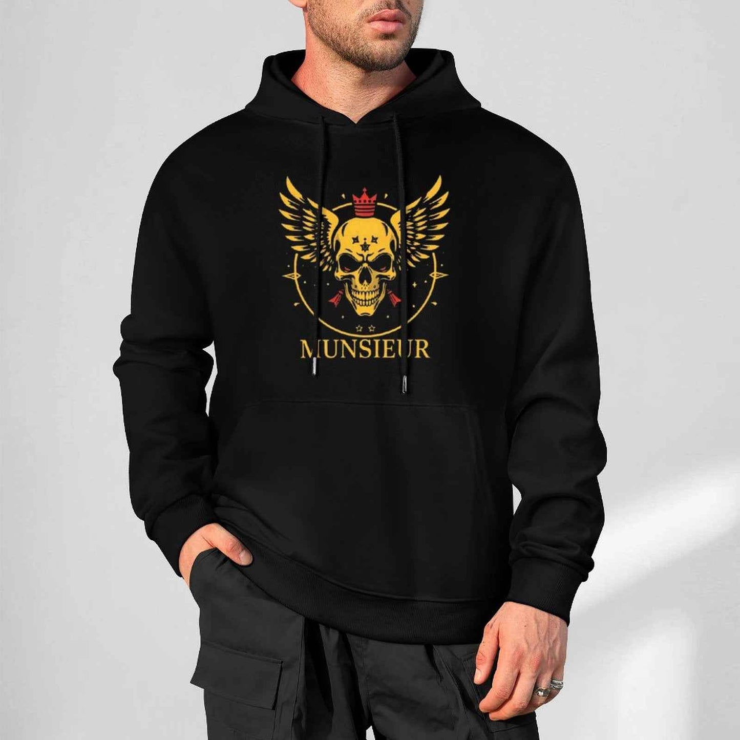 Munsieur Skull Design Hoodie for Urban Fashion - Munsieur