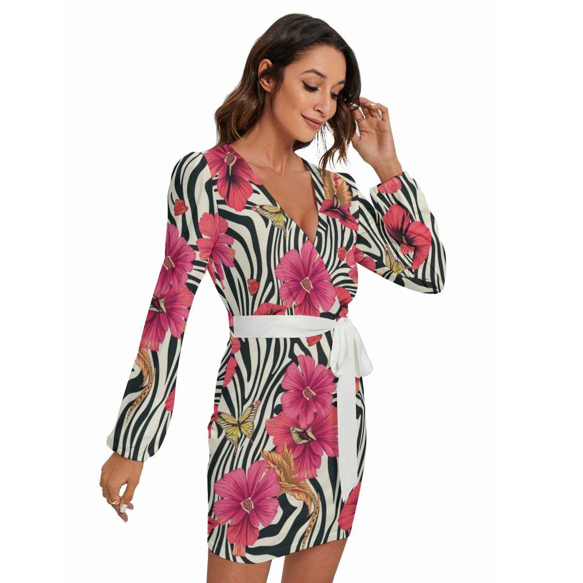 MUNSIEUR Women's Dress With Waist Belt - Munsieur