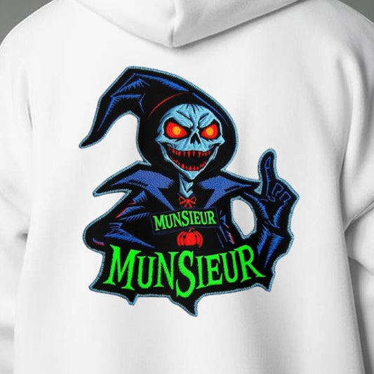 Unisex Halloween Pullover Hoodie Sweater with Micro-Fleece Lining by MUNSIEUR