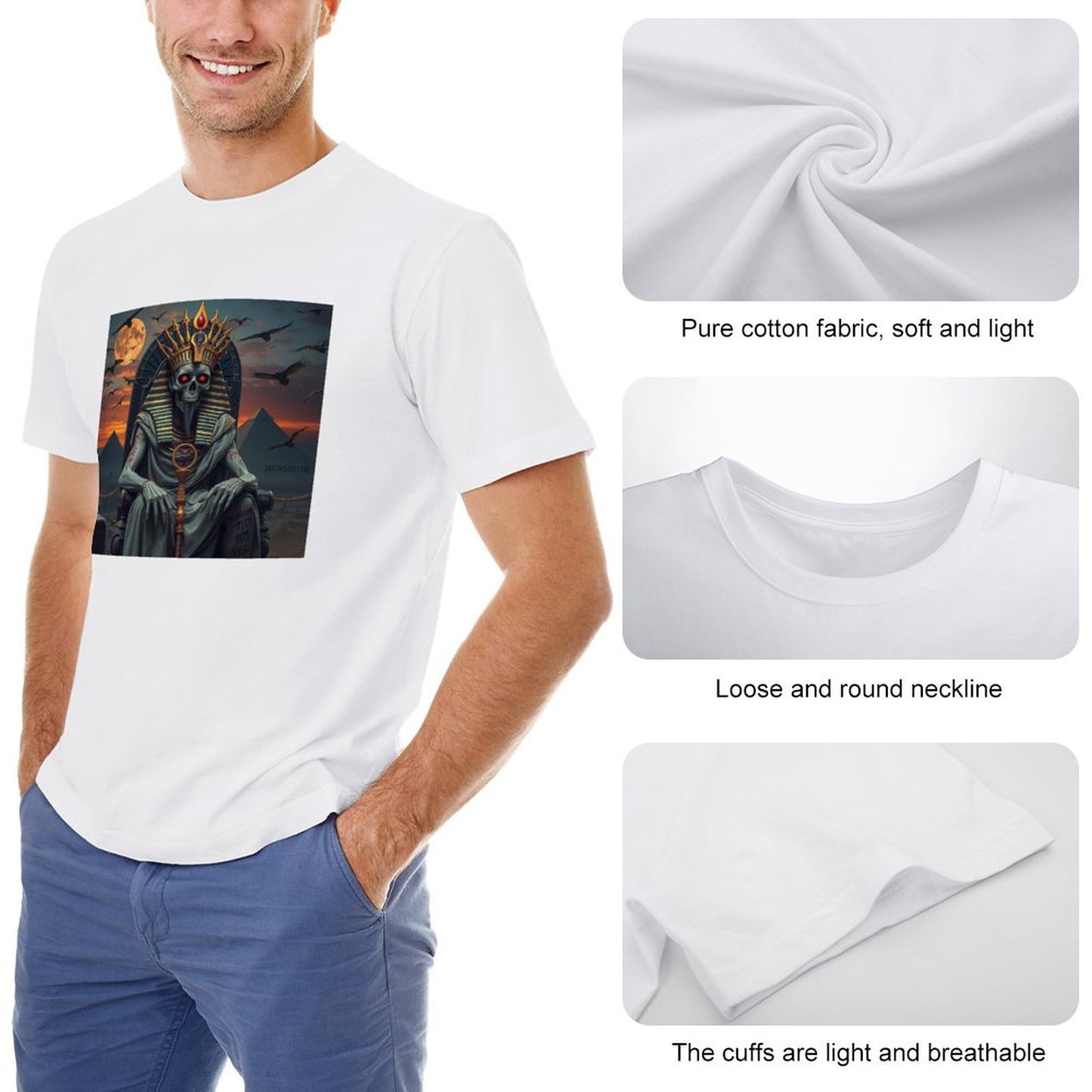 Munsieur Pharaoh's Reign Collection Men's Tee IV (High Definition & Front Printing)