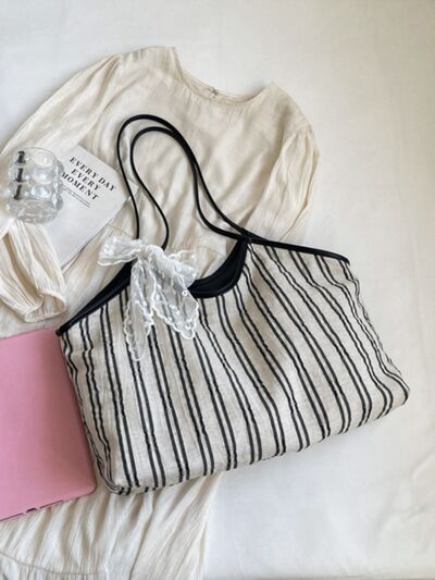 Striped Canvas Tote Bag - Munsieur