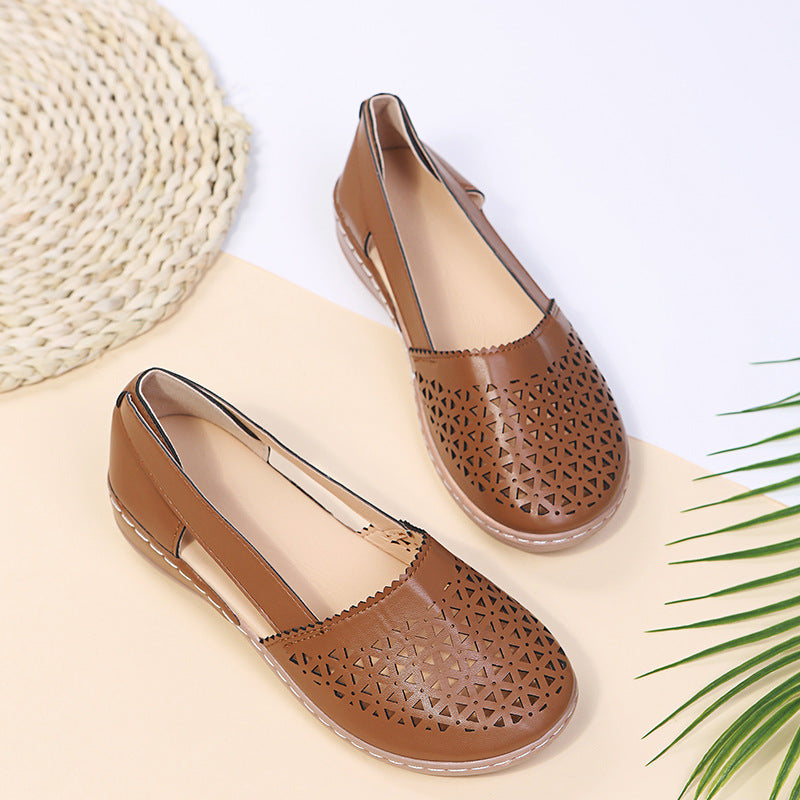 Round Toe Cross-border Large Size Flats Women's