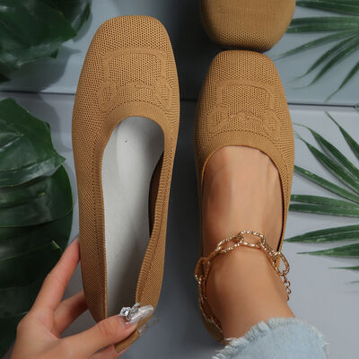 Square Toe Flat Slip-Ons - Munsieur