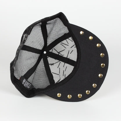 Men Women Handmade Skull Leopard Head Rivet Baseball Hat