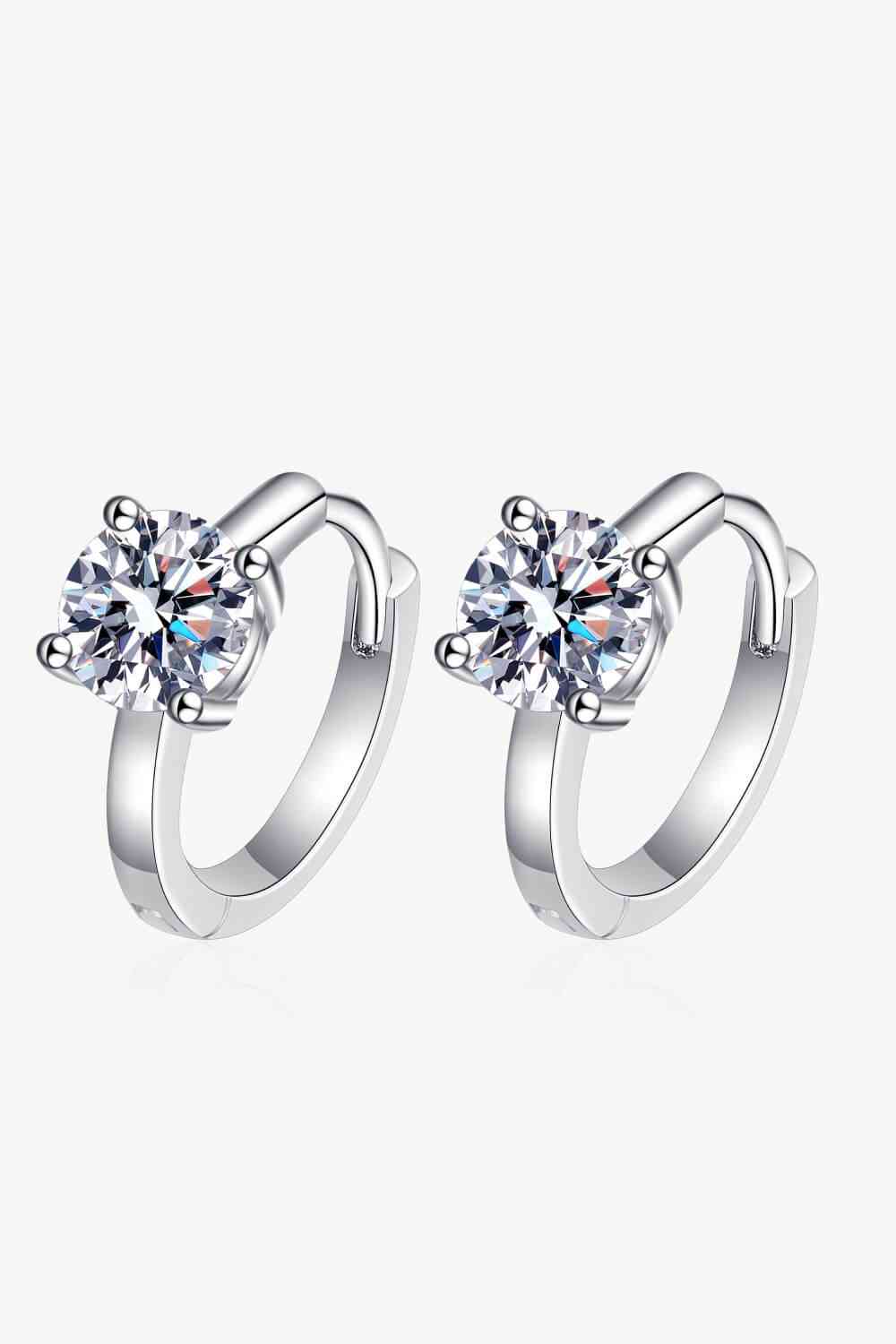 Moissanite Huggie Earrings - Munsieur