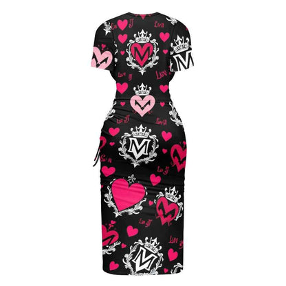 women's slit sheath dress