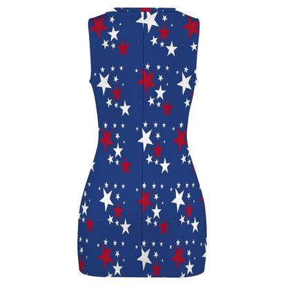 Women's Cutout Bodycon Slim Fit Dress Stars Design