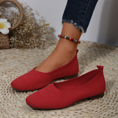 Square Toe Flat Slip-Ons - Munsieur