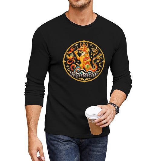 Munsieur Long Sleeve Tee for Men: Luxe Fabric, Tailored Fit - Munsieur
