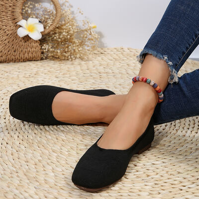 Square Toe Flat Slip-Ons - Munsieur