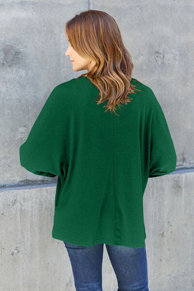 Double Take Full Size Round Neck Long Sleeve T-Shirt - Munsieur