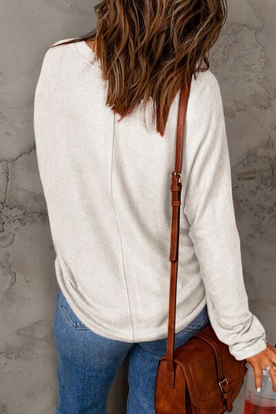 Double Take Full Size Round Neck Long Sleeve T-Shirt - Munsieur