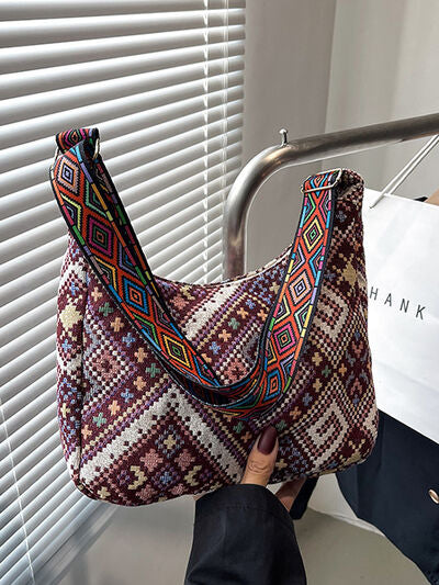 Geometric Adjustable Strap Crossbody Bag - Munsieur