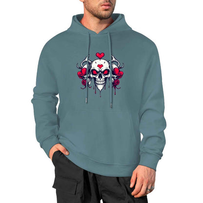 Munsieur Bleeding Royalty: Skull Hoodie for Men - Munsieur