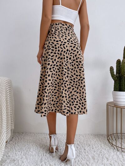 Tied Slit Printed Skirt - Munsieur
