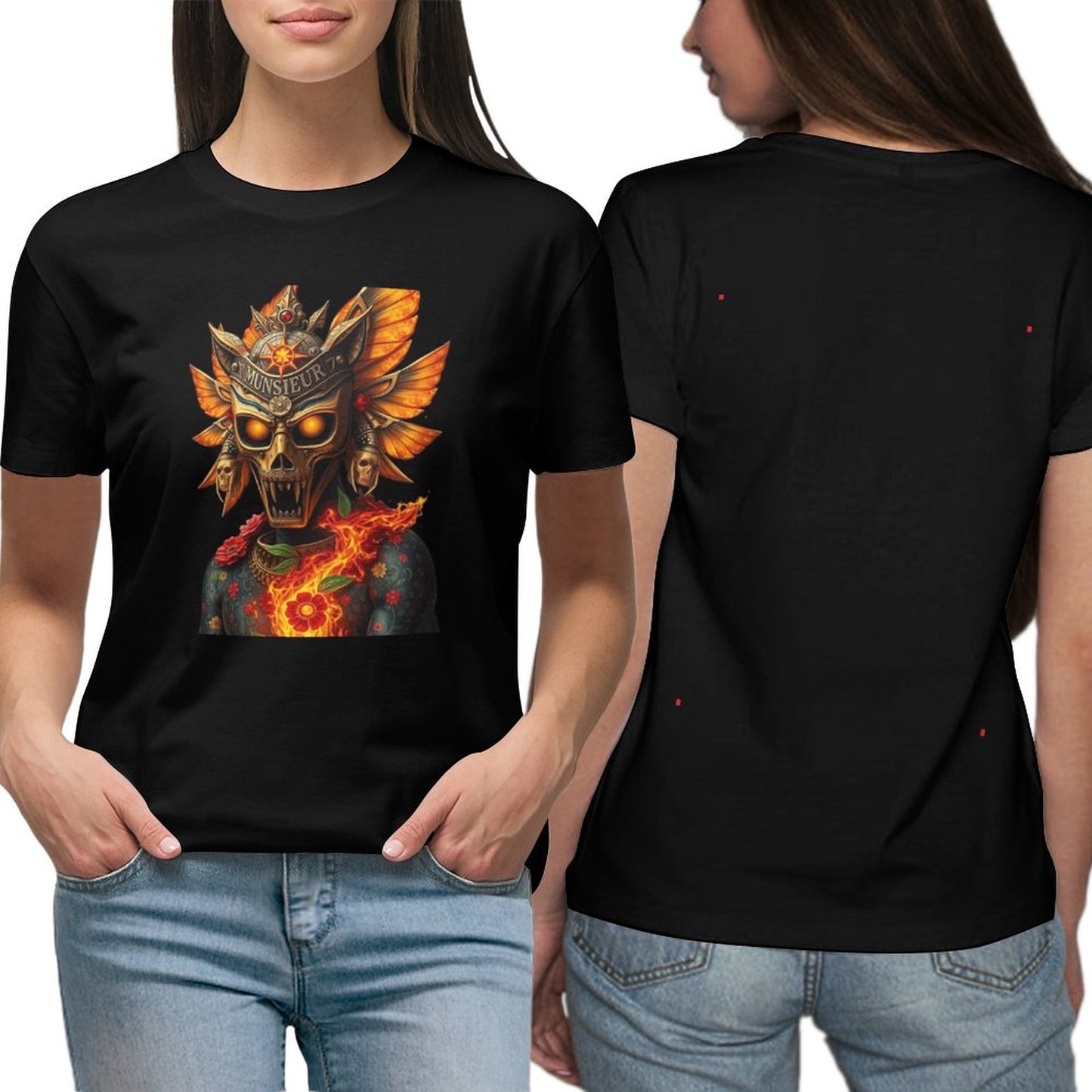Lost Tribe of Munsieur T-Shirt for Women "Jester" (High Definition & Dual-sided Printing)
