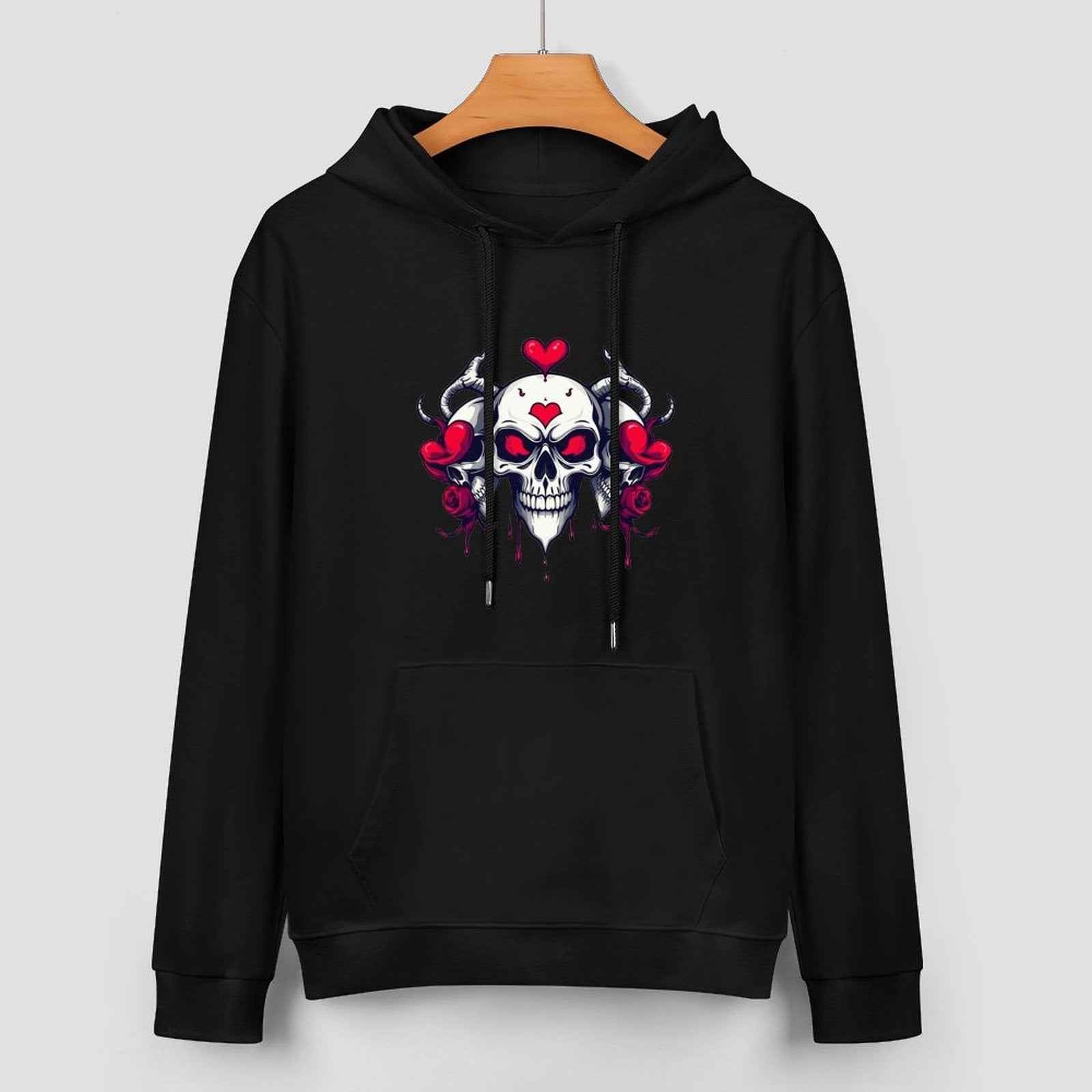 Munsieur Bleeding Royalty: Skull Hoodie for Men - Munsieur
