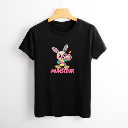Easter Collection Munsieur Brand T-shirt for Women "Bunny Boom" Designer Streetwear for Her