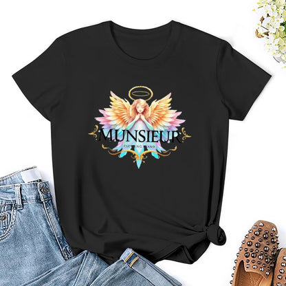 Munsieur Designer T-shirt for Women "Angel" Drip With Confidence Streetwear for Her
