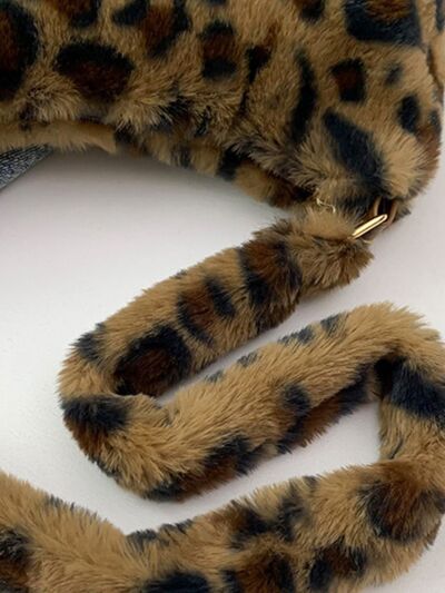 Leopard Fluff Shoulder Bag - Munsieur