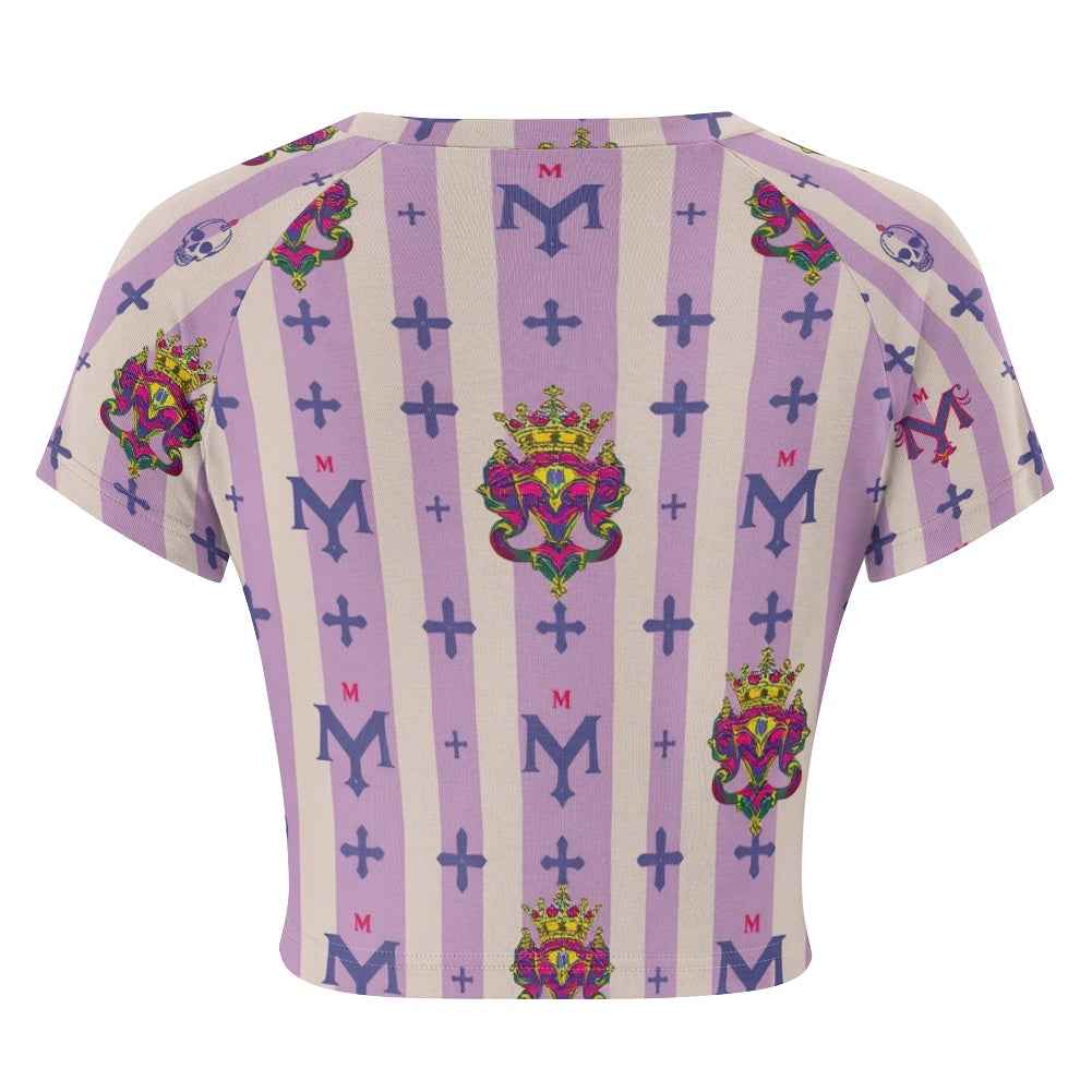 Tight cropped navel-baring T-shirt