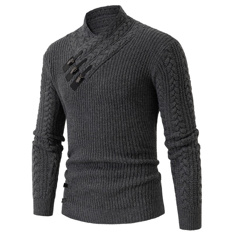 Men's Long-sleeved Knitted Hoodie