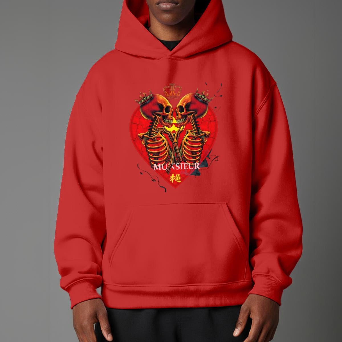 Unisex Halloween Pullover Hoodie Sweatshirt with Micro-Fleece Lining by MUNSIEUR