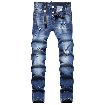 Men's Streetwear Fashion Casual Ripped Pants