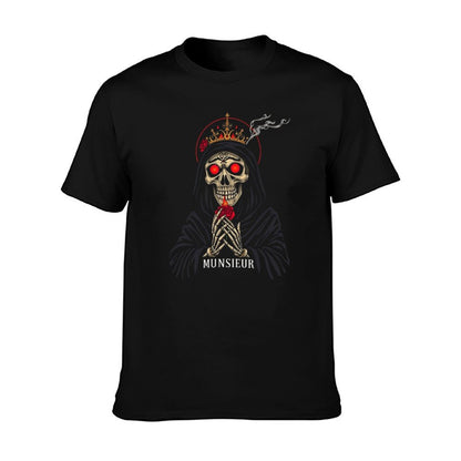 Munsieur Men's Tee Cotton "Reaper Smoke" Comfortable Tee for Men Halloween Drop