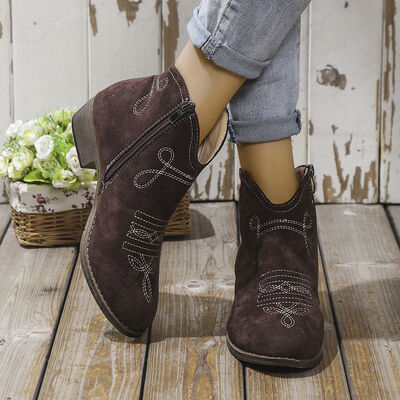 Block Heel Ankle Boots - Munsieur
