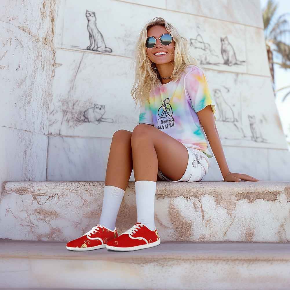 Lace-up barefoot shoes