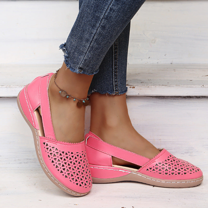 Round Toe Cross-border Large Size Flats Women's