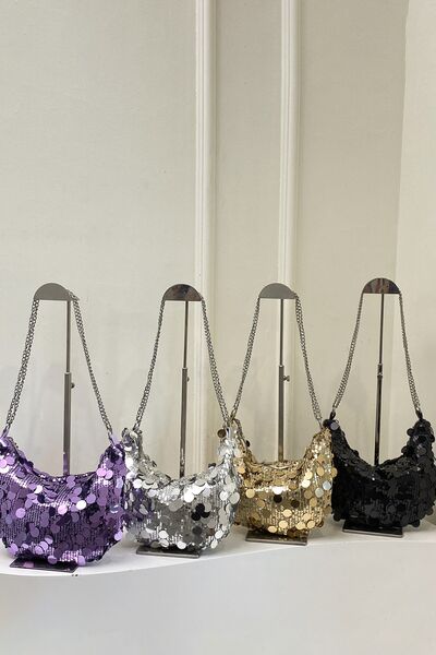 Sequin Chain Crossbody Bag - Munsieur